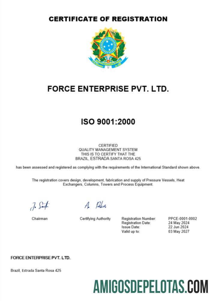 Certificado de registro do Brasil para download, modelo Word e PDF